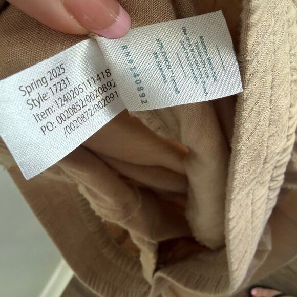 Marine Layer Allison Trouser Wide Leg Pants in Taupe Size Medium - Picture 6 of 10